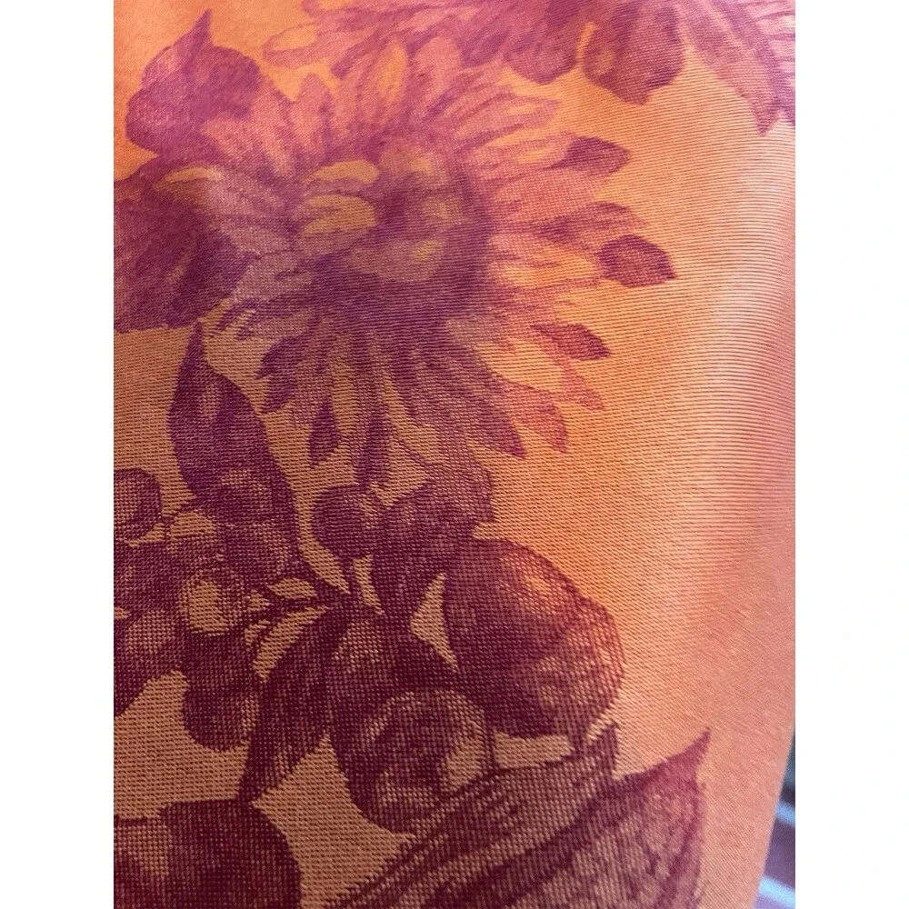 Williams Sonoma Jacquard Tablecloth 60x84 fall harvest Pumpkin orange